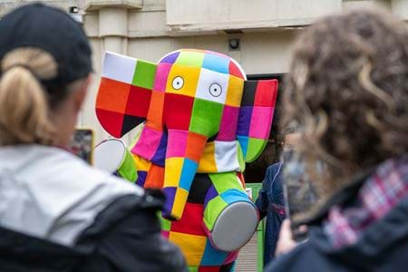 Pictures of Elmer the Patchwork Elephant at Gulliver's Land Milton Keynes